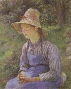 Camille Pissarro Young Peasant Girl Wearing a Hat France oil painting reproduction